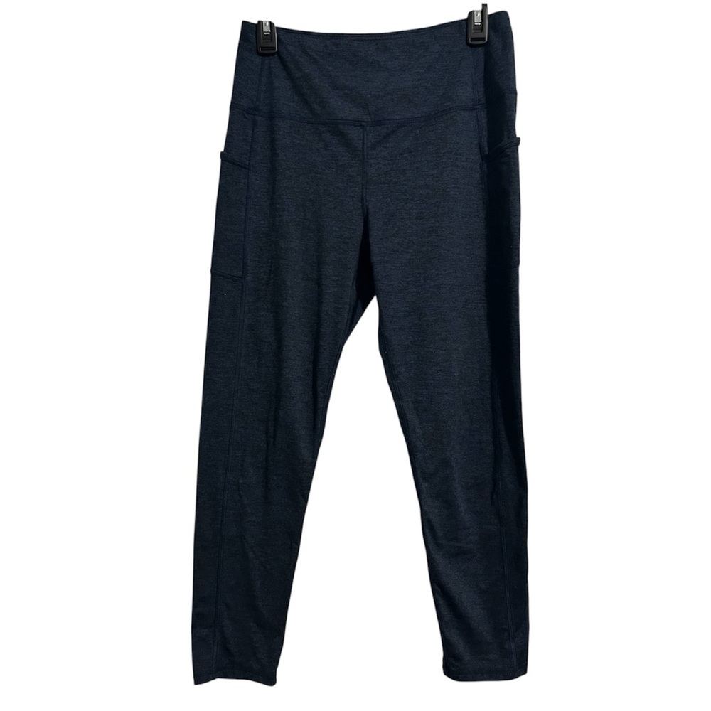 Kyodan Cropped Navy Blue Side Pockets Active Workout Leggings